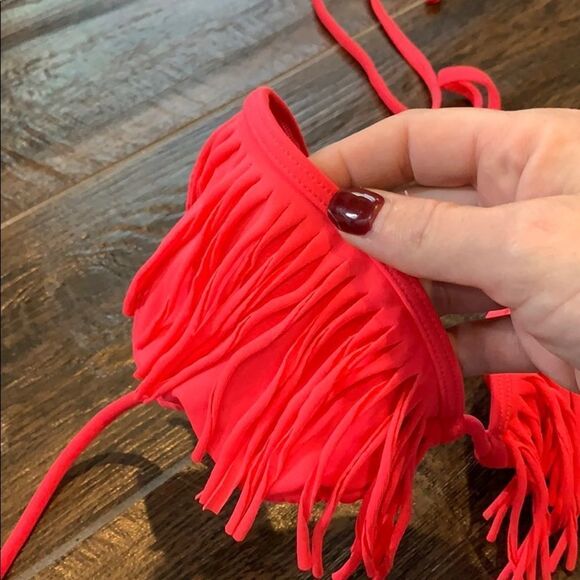 LA Hearts Fringe Bikini Top Sz XS - Picture 2 of 3
